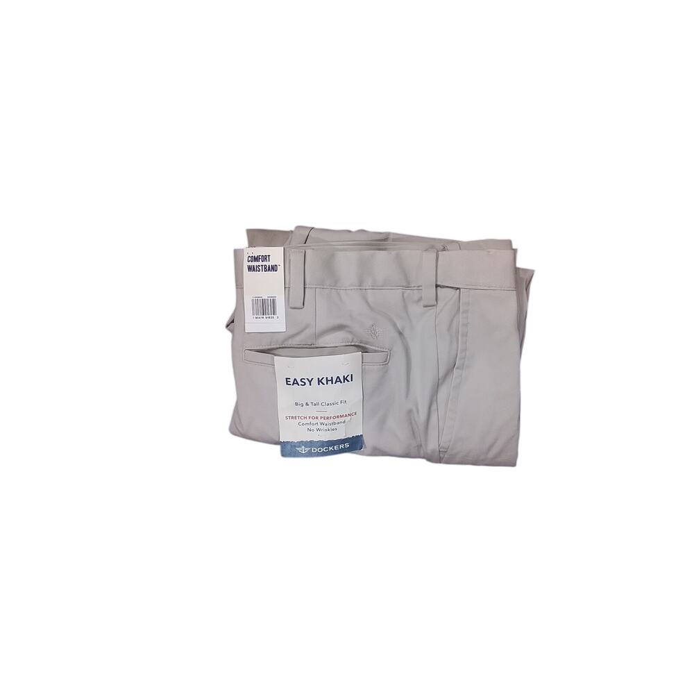Dockers Men's Easy Khaki Stretch Classic Fit Flat Front Pants 44x32 Cloud NWT